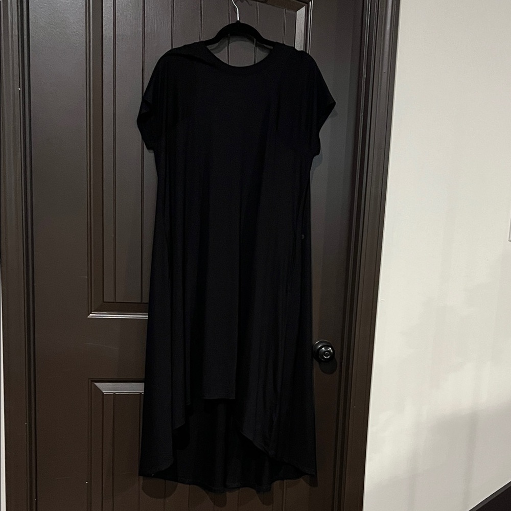HALARA Elegant Black High Low Dress